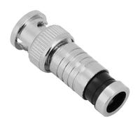 Spacnana Conector Macho BNC de 10 Piezas, Adaptador Coaxial RF de Prensado en Frío de Primera Calidad para Sistemas CCTV, Ideal para Transmisión de Señal