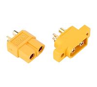 Spacnana Conector XT60E-M + XT60, Juego de Enchufe Macho y Hembra con Contactos de Latón Dorado y Carcasa de Nailon Resistente Al Calor para Batería de Multicóptero RC