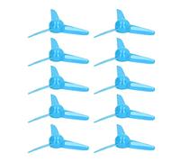Spacnana Conjunto de Plástico de 70 Mm de 3 Cuchillas de Plástico de 10 para el Bote de Juguete RC Accesorios Giratorios de ABS (Blue)