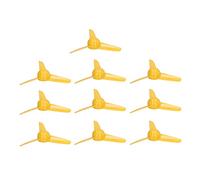 Spacnana Conjunto de Plástico de 70 Mm de 3 Cuchillas de Plástico de 10 para el Bote de Juguete RC Accesorios Giratorios de ABS (Yellow)