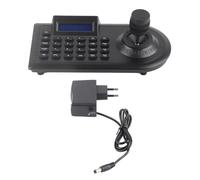 Spacnana Controlador de Cámara PTZ, Pantalla LCD de Joystick 3D con Interfaz RS232 RS422, para Cámaras IP Domo CCTV Transmisión en Vivo de Conferencias de Iglesias (Enchufe Europeo de 100 a 240 V.)