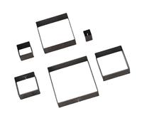 Spacnana Cortador de Punzonado de Cuero Cuadrado, Juego de Troqueles de Corte de Acero de Aleación de 6 Piezas para Artesanía de Cuero, Tamaños Precisos de 5 Mm a 30 Mm para Cortes Profesionales