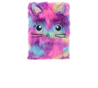 Spacnana Cuaderno de Dibujos Animados de Felpa, Tapa Suave con Bonito Diseño, Ideal para Diario Secreto de Niñas, Incluye 80 Hojas y 160 Páginas (Blanco negro)