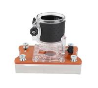 Spacnana Cubierta de Protección de Enrutador de Recorte Base de Máquina de Recorte de Plástico de Ingeniería y Aleación de Aluminio con Cubierta Transparente Localizador de Placa de Ranura para