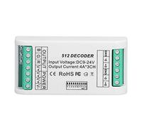 Spacnana Decoder RGB Controlador de Tira LED DMX512 Voltaje Constante 9-24V 3 Canales Controlador RGB para la Luz LED Barra de Pared de la Pared Luz de la Etapa