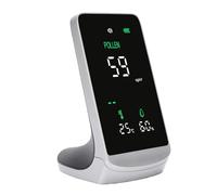 Spacnana Detector de Polen Portátil 0-999ug/m³, Medidor de Humedad y Temperatura 3 en 1 con Alarma en Tiempo Real Pantalla LED de 4,3 Pulgadas para Alérgicos y Entusiastas