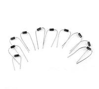 Spacnana Diodos Electrónicos de Germanio 100pcs, 10 Valores Rectificador Kit de Surtido de Diodo 1N4001 a 1N4007 1N5817 a 1N5819 con Caja