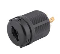 Spacnana Enchufe Eléctrico con Bloqueo por Torsión L14-30P, Enchufe con Bloqueo de Resistencia Industrial de 125 V-250 V 30 A, de Alimentación de 3 de EE. UU., Compatible en Europa y América, Pero