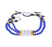 Spacnana Estación de Soldadura Helping Hands, con Brazos Ajustables de 360°, Lupa de 4-5X, con Lupa de 4-5X, Herramienta de Soldadura de Tercera Mano para Reparación Electrónica,