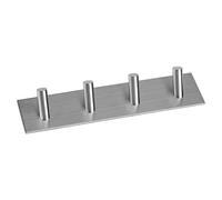 Spacnana Gancho de Acero Inoxidable, Colgador de Toallas de Acero Inoxidable 304, 4 Ganchos, 7,1 X 1,8 X,0 Pulgadas, Colgador Adhesivo para Montaje en Pared para Baño, Cocina, Dormitorio, Armario