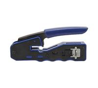 Spacnana Herramienta de Engarzado Ethernet de Acero Al Carbono con Probador de Cables y Pelacables para Conectores RJ45 Cat5 Cat5e Cat6 Cat6A para Reparación de Instalaciones de Red