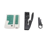 Spacnana Herramienta de Engarzado RJ45, Juego de Engarzadora Ethernet de Acero de Aleación de PVC para Cat5 Cat6, Probador de Cable Rápido y Herramienta de Engarzado para Profesionales de Redes