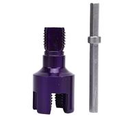 Spacnana Herramienta Integrada para Roscar Tuberías Internas y Externas, Kit de Roscado de Tuberías de PVC de Modo Dual de Acero de Aleación 40Cr con Troqueles de 1/2 3/4 para Reparación