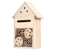 Spacnana Hotel Bug House Bee Madera Natural de Nogal con Canales Tubulares para Decoración de Jardín Al Aire Libre y Observación de Insectos (Estilo B)
