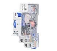 Spacnana Interruptor de Tiempo Interruptor de Temporizador Mecánico ABS Carril DIN 220 A 240 V 16 A Control de Intervalo Ajustable de 1 A 7 Minutos para Iluminación de Escaleras Ventiladores de