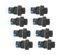 Spacnana Interruptor Selector de Perilla, 25 Piezas 16 Mm Cuadrado 12 V Interruptor de Bloqueo Automático con Luz, 3 Velocidades 8 Pines BEM LA16 22XD 31 F, para Paneles de Control Operadores de
