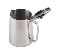 Spacnana Jarra para Espumar Leche de Acero Inoxidable, Taza para Espumar Leche, Jarra con Tapa, Boquilla sin Goteo para café con, Capuchino Artístico (2000ml)