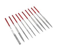 Spacnana Juego de Limas de Aguja, Mini Limas de Acero con Asas Cómodas para Dar Forma a Plástico, Madera y Metal, Juego de 10 Piezas en Bolsa de PVC (4 * 160mm)