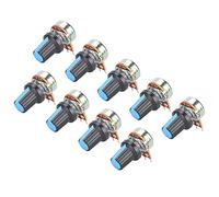 Spacnana Juego de Potenciómetro de 9 Uds B1k 2k 5k 10k 20k 50k 100k 500k 1m WH148 Rotativo Lineal de Metal con Control de Línea única para Equipos de Audio