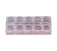 Spacnana Kit de Almohadillas de Cobre para Disipador Térmico, Disipador Térmico para CPU, Juego de Cuñas de Cobre de 100 Piezas, 401 W MK, 10 Tamaños para Computadora Portátil GPU VGA VRAM RAM IC