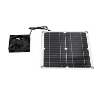 Spacnana Kit de Ventilador de Panel Solar, Silicio Monocristalino, Ventilador de Energía Solar USB de 12 W con Diseño Liviano para Refrigeración Al Aire Libre y Uso Doméstico