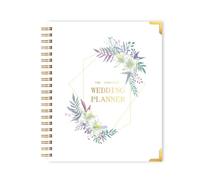 Spacnana Libro Planificador de Bodas con Organizador, Diseño Floral para Novias, 5 Secciones con Pestañas, Tapa Dura de 11,4x9,4 Pulgadas para Planificación de Bodas