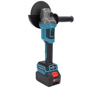 Spacnana Lijadora Pulidora de 21 V y 125 Mm, Amoladora Angular Inalámbrica sin Escobillas con 6 Velocidades, 9000 RPM, 2 Baterías de 3000 MAh, Parada Automática, Seguridad para Cortar, (Enchufe de