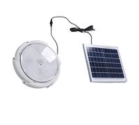 Spacnana Luz Solar para Exteriores de 300 W, Lámpara LED Impermeable IP67 con Control Remoto para Cancha de Baloncesto, Patio, Granero, Gallinero, Iluminación de Paisaje