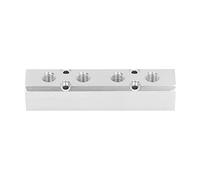 Spacnana Manifoldio Neumático, Bloque de Aluminio del Conector del Bloque de Distribución de Aire, con Buena Opresión del Aire, para Compresores Bombas de Aire Equipo de Automatización (SY30-02-4F)