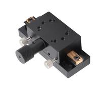 Spacnana Mecanismo de Piñón y Cremallera de Aleación de Aluminio de Etapa de Traducción Lineal de Eje X Manual con Movimiento de 30 Mm para Equipos de Posicionamiento de Precisión