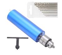 Spacnana Mini Amoladora Eléctrica, Cuerpo de Aleación de Aluminio, Velocidad Sin Pasos, Herramienta de Pulido Manual con 13 Brocas para Tallado de Madera, Corte y Perforación (Enchufe de la UE)