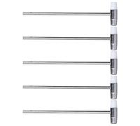 Spacnana Mini Martillo de Doble Cabeza, Mazo Pequeño de Acero Inoxidable y Nailon de 6,5 Pulgadas con Dos Caras para Reparación de Relojes de Joyería, Afinación Artesanal