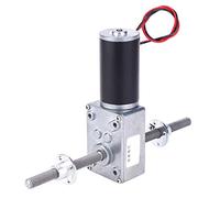 Spacnana Motor de Engranaje de Gusano, Doble Reducción de Rosca M8 de Eje Diestro de Mano Derecha Motor 2435 para Elevadores, (Relación de reducción de Velocidad 31)