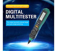 Spacnana Multímetro, Tipo Bolígrafo MS8211D Rango Automático Voltaje CA CC Detector de Resistencia de Corriente Probador LCD, Medición Fácil Transporte Retención de Datos Indicador LED Prueba Lógica