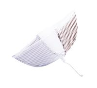 Spacnana Paraguas Plegable de Malla para Alimentos, Cubierta de Red contra Insectos con Cúpula Emergente, Patrón a Cuadros de Orillo de Encaje para Barbacoa Al Aire Libre, Picnic y Camping (Beige)