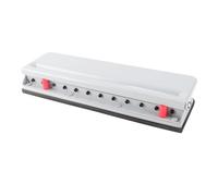 Spacnana Perforadora Ajustable de 12 Orificios Perforadora en Forma de Hongo con Capacidad para 6 Hojas A4 con Regla de Posicionamiento y Recolector de Desechos para Encuadernación de Papel de Hojas