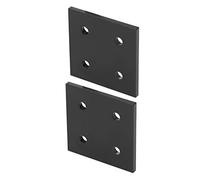 Spacnana PLACA COMUNA PRECISA Soporte de Conexión de Aluminio a Largo Plazo para Madera 4 Hoyos para la Construcción de Muebles, Especialmente Soporte para Mesas, Camas, Estantes 2pcs (8080)