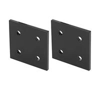 Spacnana PLACA COMUNA PRECISA Soporte de Conexión de Aluminio a Largo Plazo para Madera 4 Hoyos para la Construcción de Muebles, Especialmente Soporte para Mesas, Camas, Estantes 2pcs (6060)