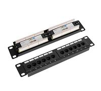 Spacnana Rack de Cables UTP CAT6 de 12 Puertos, Panel de Conexión Ethernet de Alto Rendimiento, Ideal para Cableado y Transmisión de Datos en Redes
