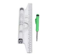 Spacnana Regla Rodante de Medición, Regla de Dibujo Universal de 30 Cm con Transportador y Escala Clara para Curvas de Líneas Paralelas Verticales Horizontales
