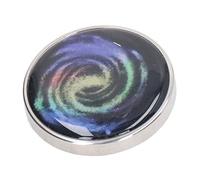 Spacnana scopio de Acero Inoxidable de Juguete Giratorio de Escritorio con Patrón Espacial Holográfico e Ilusión óptica para Aliviar el Estrés y Enfocar, 38 Mm de Diámetro (#2)