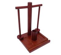 Spacnana Soporte de Madera para Bolas de Hilo, Soporte para Bolas de Hilo, Organizador de con 2 Husillos y para Teléfono para Tejer y Hacer Ganchillo