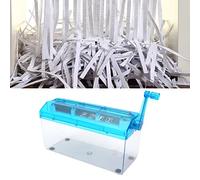 Spacnana Spacnana Trituradora de Papel Manual, Cortador de Documentos de Plástico A4, Diseño Transparente para Uso en Oficina, Hogar y Aula (Blue) (Blue)