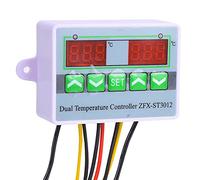 Spacnana ST3012 Termostato Digital Controlador de Temperatura AC220V Interruptor de Pantalla de Doble Canal 14 a 230 Fahrenheit Salida 10A Precisión de 1 Grado para Incubadora Acuario de Invernadero