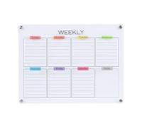 Spacnana Tablero de Calendario Acrílico, Planificador Semanal Transparente, Tablero de Notas Acrílico de Superficie Brillante para Programación del Hogar y Planificación del Trabajo de