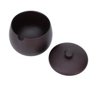 Spacnana Tarro de Madera Japonés para Especias, Caja de Condimentos, Tarro de Condimentos con Tapa Abatible Clásica para Encimera de Cocina, Almacenamiento de Azúcar, Sal y Pimienta (negro mate)