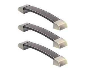 Spacnana Tirador de Cuero para Gabinete Antiguo, Aleación de Zinc de Primera Calidad, Tacto Cómodo, Elegante Tirador de Cuero para Puerta de Armario para Muebles, Tamaño 5,8 X 0,9 X 0,7 Pulgadas