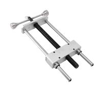 Spacnana Tornillo de Banco para Mesa de Carpintería, 11,8 Pulgadas, Mecanizado CNC de Alta Resistencia, con Doble Varillaje, con Almohadillas de Goma con Textura Antideslizante, para