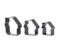 Spacnana Troquel de Corte de Cuero, Juego de Troqueles de Perforación de Cuero de Acero de Aleación de 3 Piezas con Soldadura Manual por Puntos para Manualidades de, Troqueles en Forma de Casa de