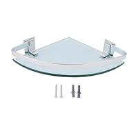 Spacnana Un Estante de Vidrio Triangular para el Baño y la Cocina Era útil, Un Diseño Seguro con Alto Peso, Adecuado para Inventario de la Casa, Aluminio + Material Endurecido